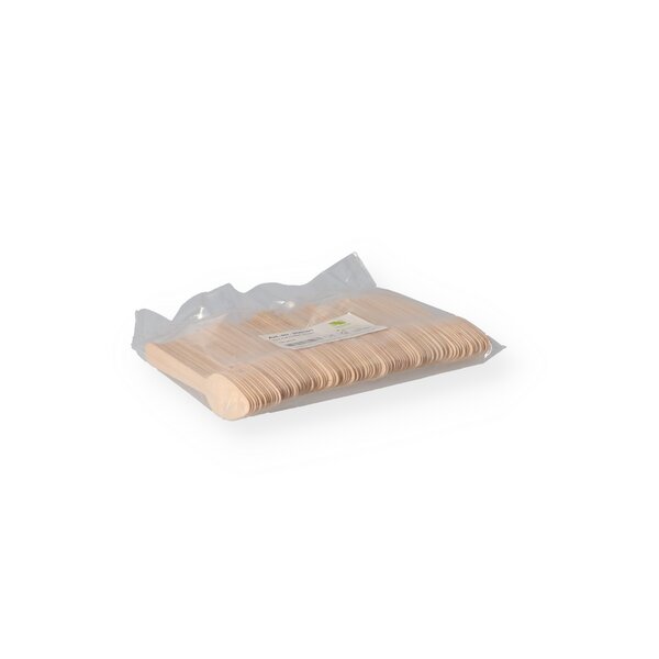 Wooden coffee spoon 11cm per 100 ice cream spoons in a bag 