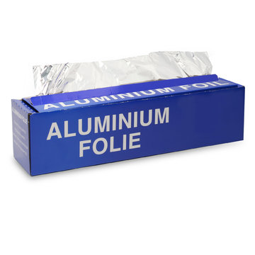 Aluminum foil in dispenser box