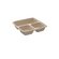 Bagasse bowl 3-section natural 500/200/200 ml 23x23 cm 