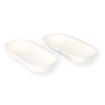 Sugar cane oval menu tray white 260 x 125 x 35mm