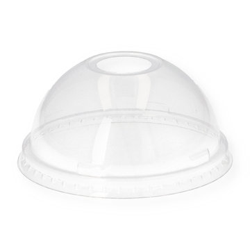 Dome lid for smoothie cup RPET