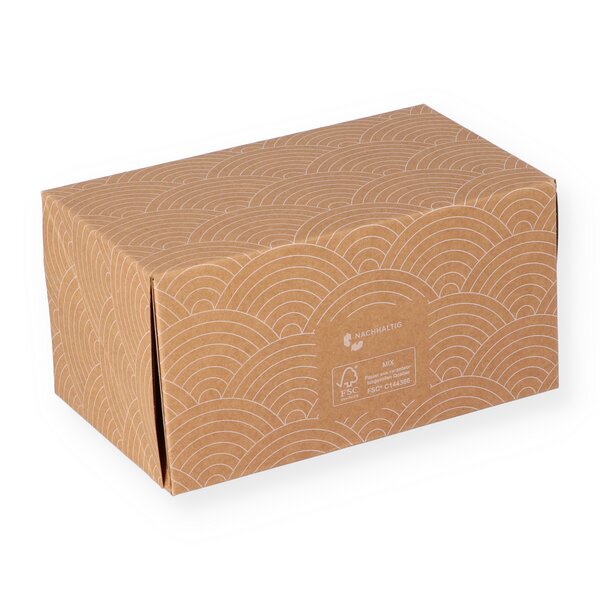 Kuchenbox braun Kraft 105x160x94mm m. Neutraldruck 