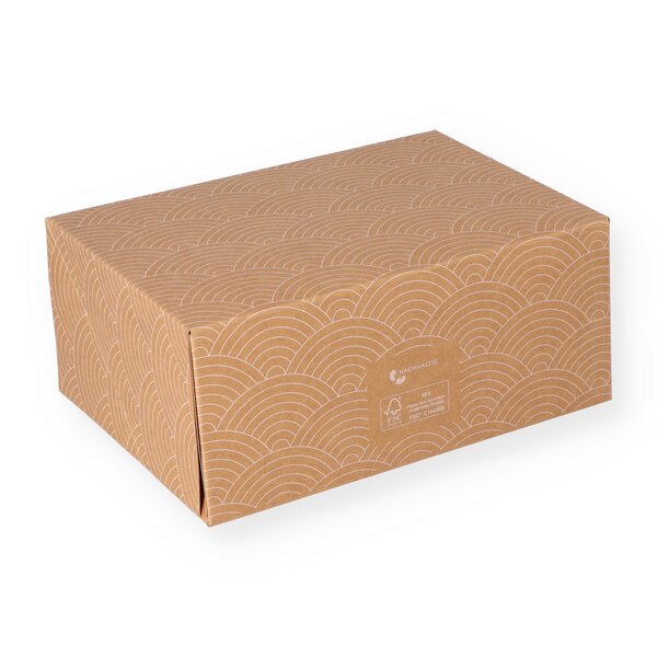 Tortenschachtel braun Kraft 240x160x100mm m. Neutraldruck 