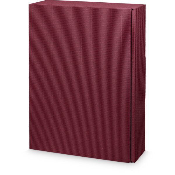 Gift box bordeaux open wave for 3 bottles 