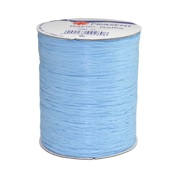 Bastband Rayon Raffia hellblau 