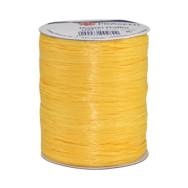 Bastband Rayon Raffia gelb 