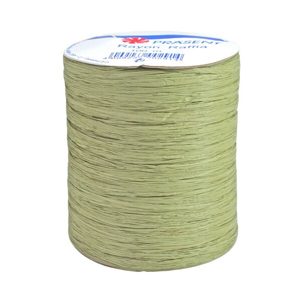 Bastband Rayon Raffia olivgrün 