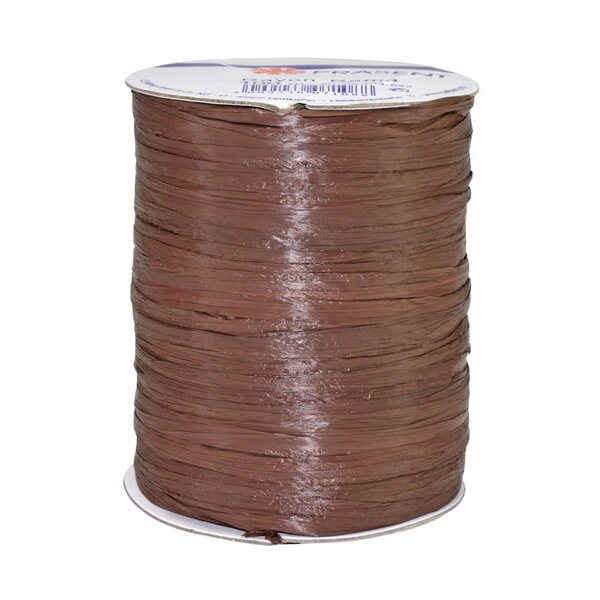 Bastband Rayon Raffia braun 100m 