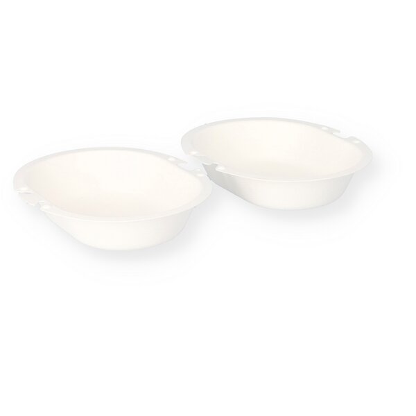 Schale aus Bagasse wei&szlig; 155 x 130 x 35mm 