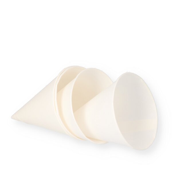 White Cone Cups 200ml/8oz 