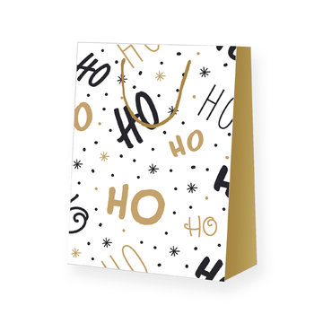 Paper carrier bag Christmas greeting 33x10x46cm w.cord