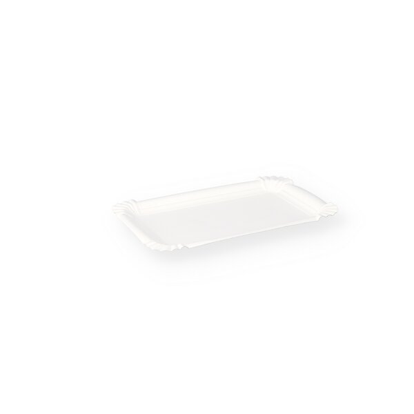 Paper plate white 13x20cm 