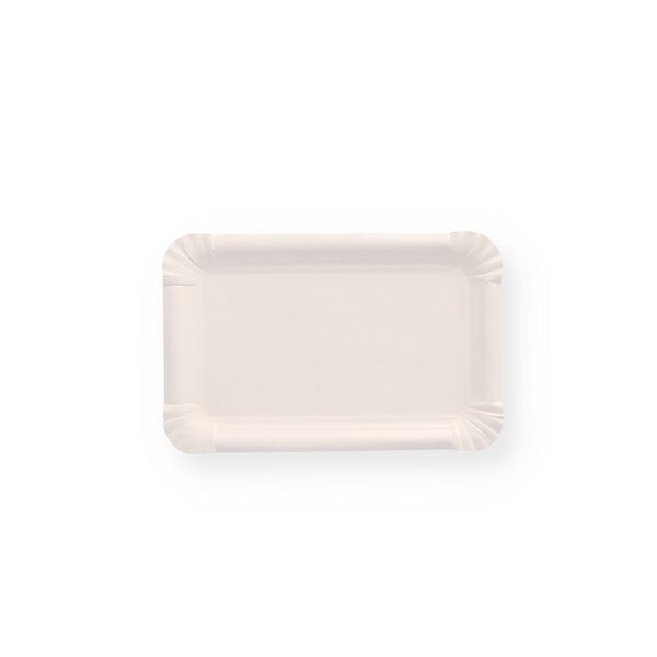 Pappteller weiß Frischfaser 13x20cm 