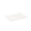 Produktbild Pappteller wei&szlig; eckig unbeschichtet 17 &times; 25 cm