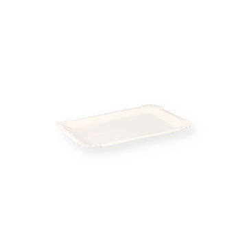 Paper plate white virgin fiber 13x20cm