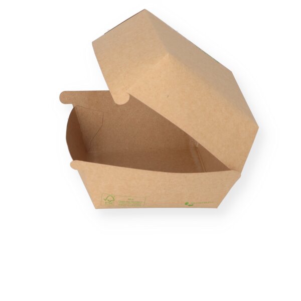 Burger box brown "Natural" 115x110x80mm 