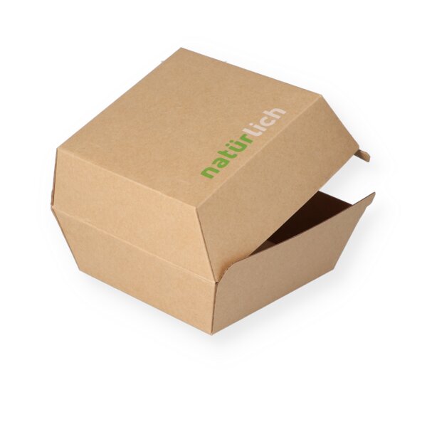 Hamburgerboxen braun 125x125x100mm 