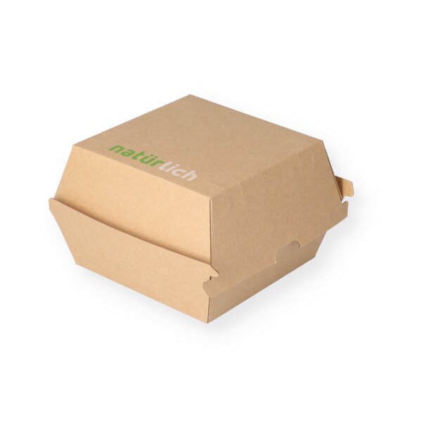 Hamburger boxes brown 125x125x100mm 