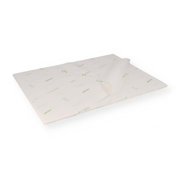 Organic wrapping paper bleached 18.5x25cm 1/16 sheet