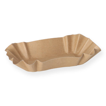 Bio Pappschalen 1/4kg 9x14x3cm braun unbeschichtet, fettdicht