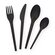 CPLA Premium Mehrweg Gabel 170mm schwarz biologisch abbaubar 