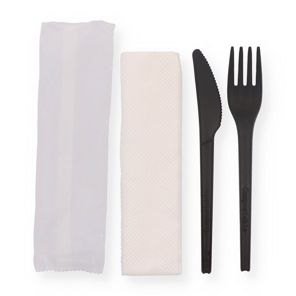 CPLA Premium Mehrweg Besteckset schwarz 