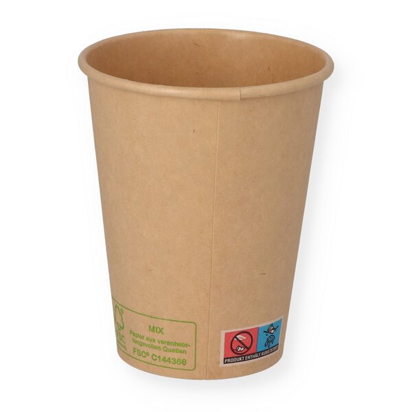 Coffee mug milkshake mug brown Kraft 12oz "Natural" 