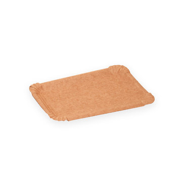 Paper plate brown square 10x16cm
