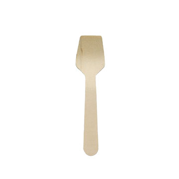 Wooden ice cream spoon