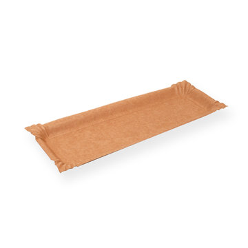 Paper plate brown 8x23cm