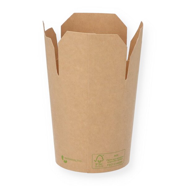 Food-Box rund braun Kraft 16oz 400ml 