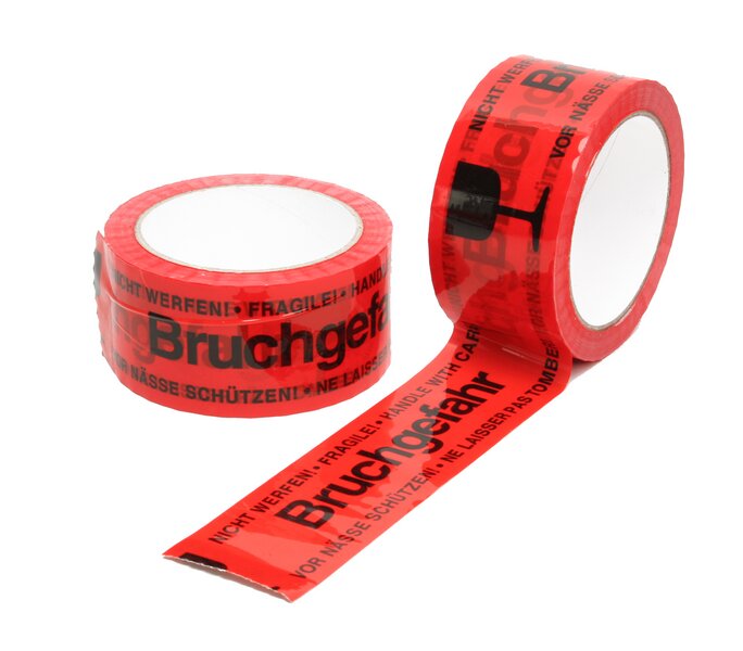 Klebeband PP signalrot "Bruchgefahr" 50mmx66m 