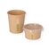 Dressing cup 4oz, brown Kraft Natural, round 