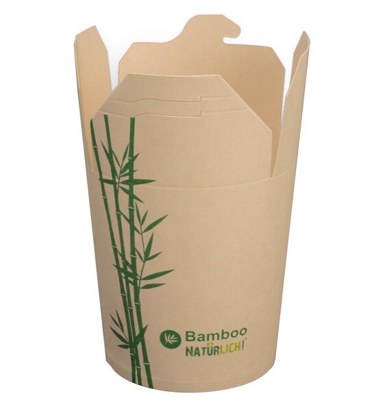 Bio Food Box Bambus Asia Box rund 750ml (26oz) 