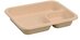 Bio Nacho-Tray klein Bagasse natur mit Dip-Fach 