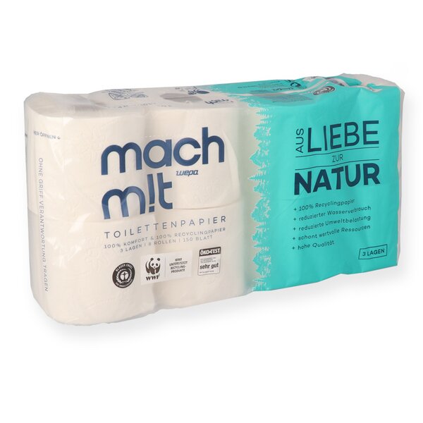 Toilettenpapier Mach Mit 8x150 Blatt 3-lagig 