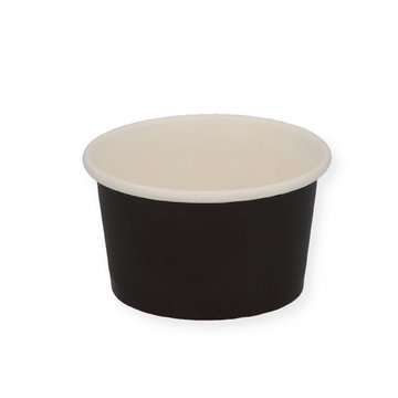 Dressing cup black made of hard paper