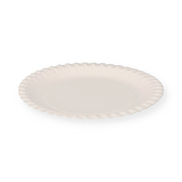 Party plate white fresh fiber 20cm uncoated