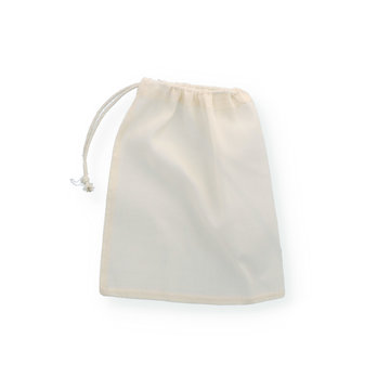 Cotton silk bag with drawstring natural 25 x 30 cm