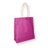 Produktbild Bio Baumwolltaschen mit 2 langen Henkel Magenta 360+150x410 mm