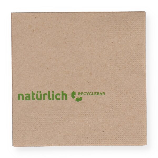 Tissue Servietten RC 2-lagig naturbraun 25x25cm "Natürlich!" 