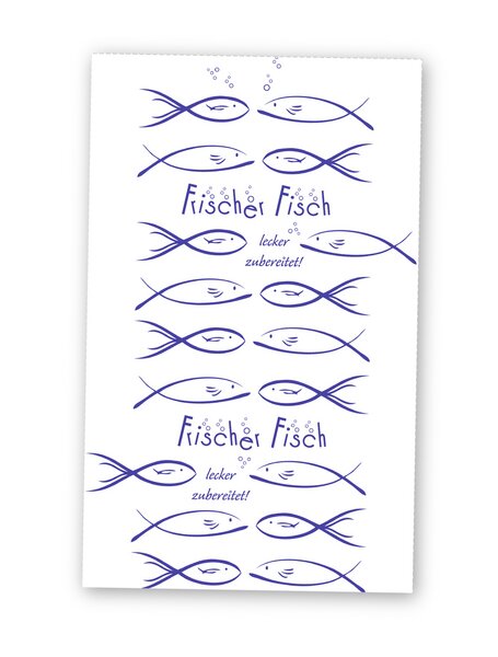 Frischpack "frischer Fisch" 25cm x 37,5 cm Einschlagpapier 1/8 Bogen 