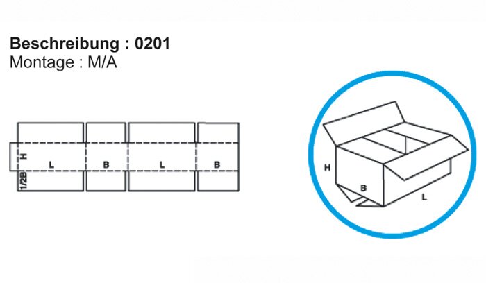Faltschachteln Faltkarton 450x250x210mm 