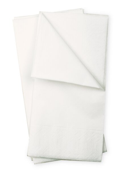 Napkins DUNI white 2-ply 1/8-fold 33x33cm 