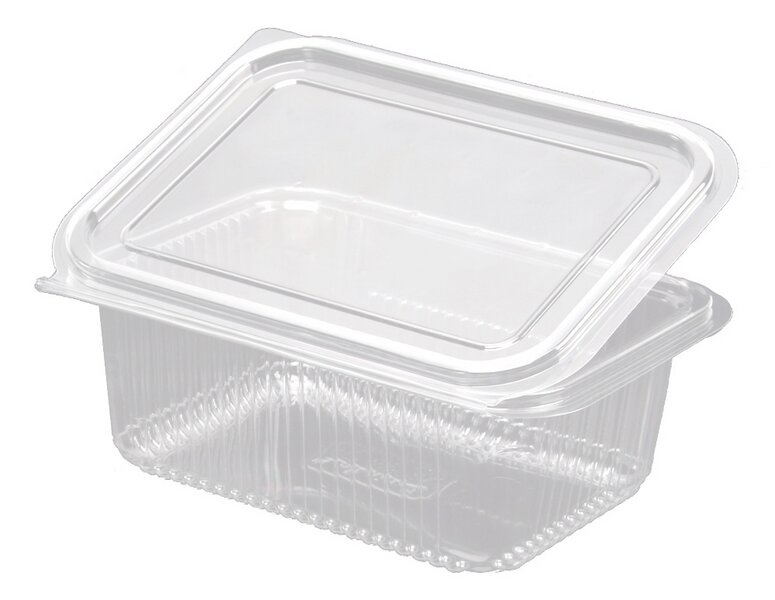 Salad bowls PET 750cc with hinged lid 