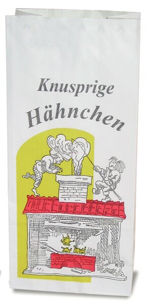 Hähnchen-Beutel mit Neutraldruck für 1/2 Hähnchen 