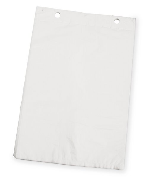 Flat bag hdpe white 24x35cm+3cm 