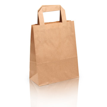 Paper carrier bags brown