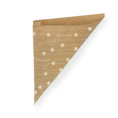 Spitztüten Papier WICHTEL ROT - 100 Stück Weihnachtstüten Für Kekse & Süßigkeiten