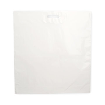 Poly-Tragetaschen weiß 51my 55x60cm+5cm
